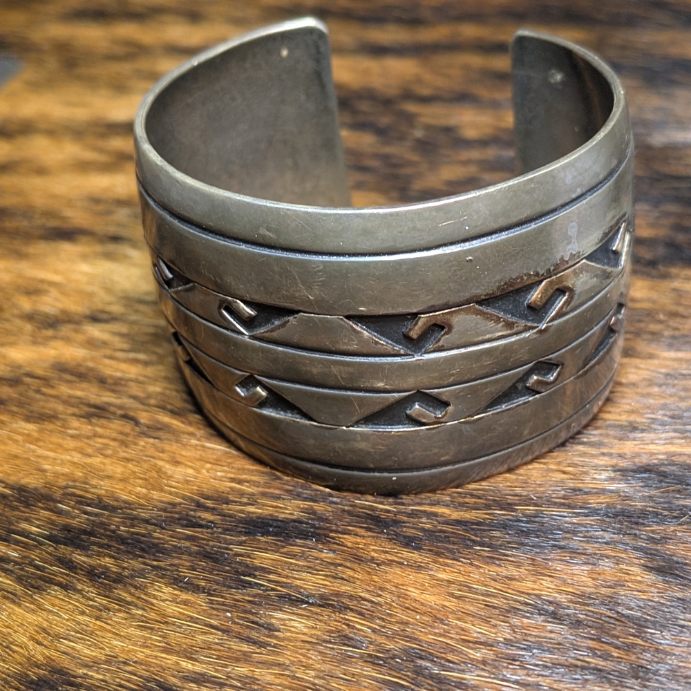 Wide Sterling Silver Cuff Bracelet